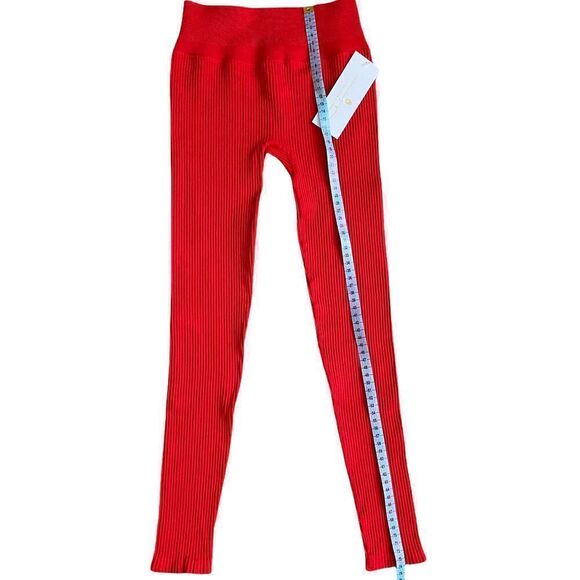 Spiritual Gangster High waist Zen Ribbed Legging in red Size M - Picture 3 of 6
